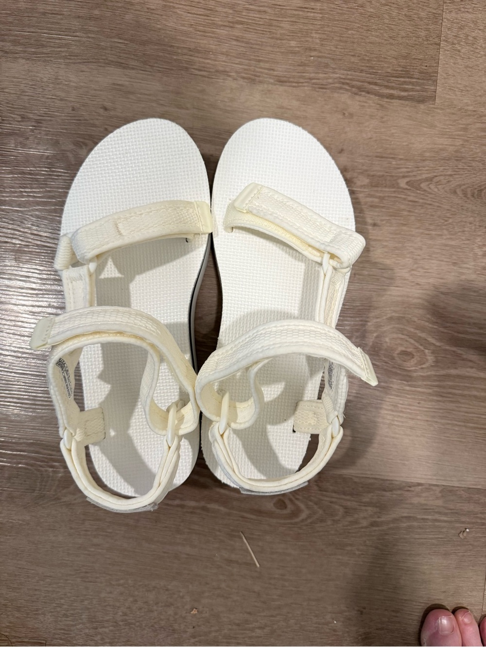 Teva Cream/White Adjustable Strap Sandals